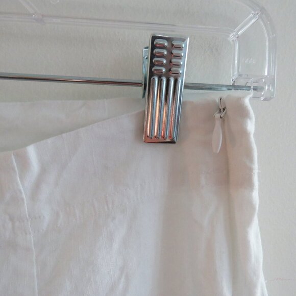 RUNDHOLZ BLACK LABEL White Linen Blend Cropped Pants Lagenlook - Size XS - Picture 4 of 14